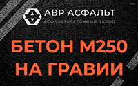 Бетон М250 на гравии в Авсюнино